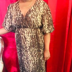 Stylish Animal Print Maxi Dress